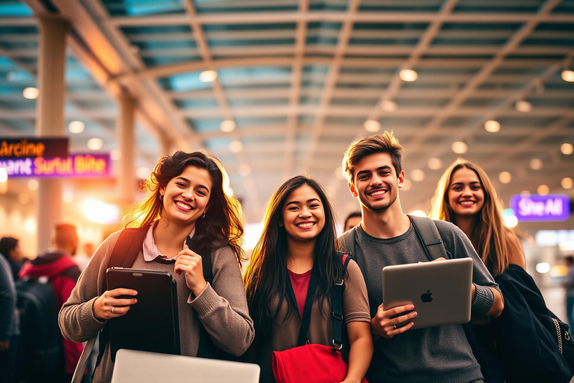 Students studying abroad